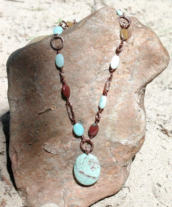 Ocean Jasper on Copper